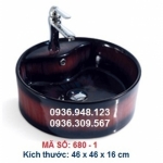 LAVABO SỨ ĐẶT BÀN NGHỆ THUẬT MÃ SỐ 680-1